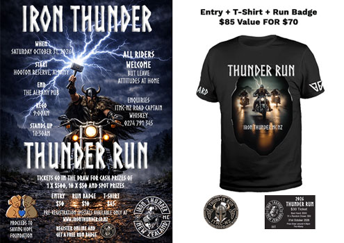Thunder Run 2026 – Entry Ticket PLUS Run Badge PLUS T-Shirt